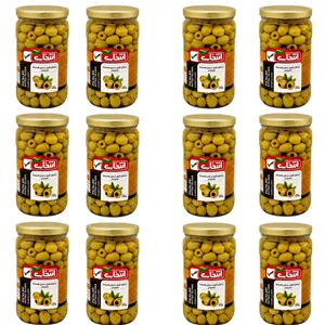 زیتون شور بی هسته انتخاب - 650 گرم بسته 12 عددی