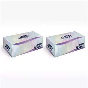 دستمال کاغذی 100 برگ سه لایه پاپیا مدل A1 بسته 2 عددی