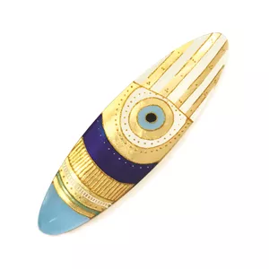 دیس شیشه ای مدل بیضی طرح چشم نظر