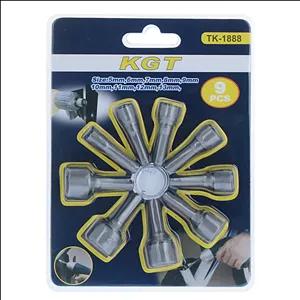 آچار بکس سر دریلی کی جی تی مدل K G T -009  بسته 9 عددی