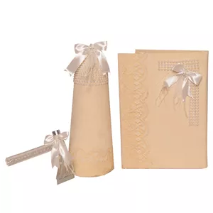 ست کله قند و قندشکن مدل mn به همراه دفتر بله برون 