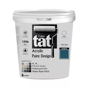 رنگ آبی نفتی مات اکرولیک تات کد 4-33-7 حجم 1لیتر