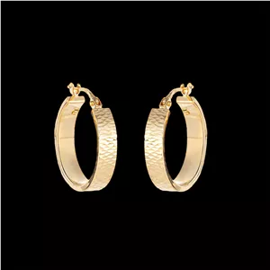 گوشواره کلیپسی طلا 18 عیار زنانه لیلیوم‌ گلد مدل DEGCC22-29d طرح تراشدار 