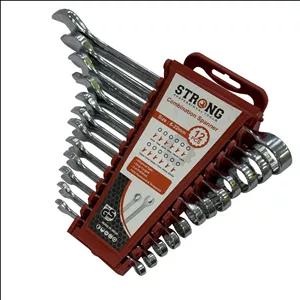 آچار یکسر تخت و یکسر رینگی استرانگ مدل SMT-STRONG-12PCS-22MM مجموعه 12عددی