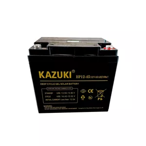 باتری UPS با ولتاژ 12 ولت و شدت جریان 45 آمپرساعت کازوکی مدل HP12-45 GEL