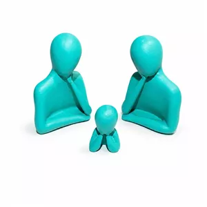 مجسمه مدل خانواده متفکر کد MR04 مجموعه ۳ عددی