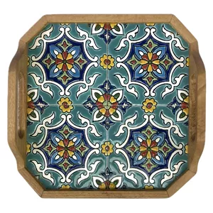 سینی کاشی کاری مدل چهارباغ ۱