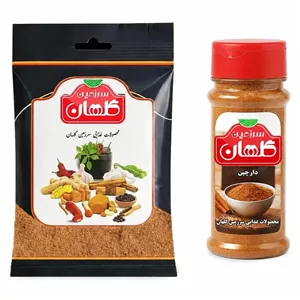 پودر دارچین سرزمین گلهان - 60 گرم  و 40 گرم بسته 2 عددی