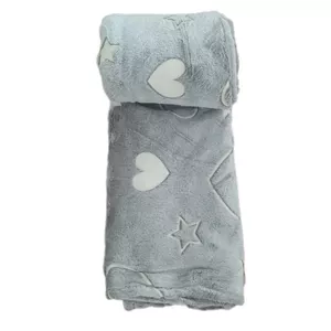 پتو مسافرتی 2 نفره ویراگیتا مدل قلب و ستاره 1 سایز 220x200 سانتی‌متر