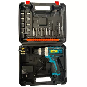 دریل پیچ گوشتی شارژی ۱۰ میلیمتری ۱۲۸ ولت جاب مدل JB-128 Industrial new مجموعه ۳۵ عددی