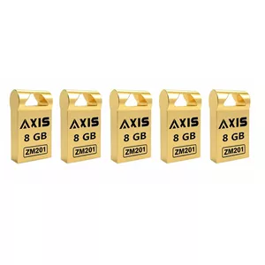 فلش مموری اکسیس مدل ZM201-8GB-5PCS ظرفیت 8 گیگابایت با رابط USB 2.0 بسته 5 عددی