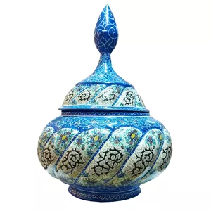 گزخوری میناکاری مسی مدل اسلیمی ختایی کد 2170 