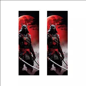 برچسب ستون خودرو توییجین و موییجین طرح سامورایی کد 03 بسته 2 عددی