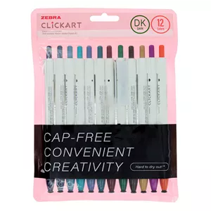 ماژیک علامت گذار زبرا مدل CLICKART DK بسته 12 عددی