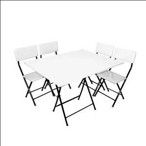 میز و صندلی سفری تاشو 4 نفره میزیمو کد 1743 مجموعه 5 عددی