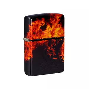 فندک زیپو مدل 46389 48458 CAMPFIRE DESIGN طرح شعله های آتش