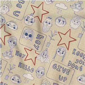 کاغذ کادو مریخ مدل Hello پارچه ای