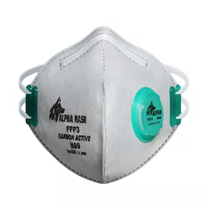 ماسک ایمنی آلفا ماسک مدل کربن اکتیو کد FFP3