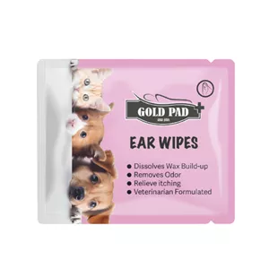 پد مرطوب حیوانات خانگی گلدپد مدل ساشه ای گوش بسته ۱۰۰ عددی