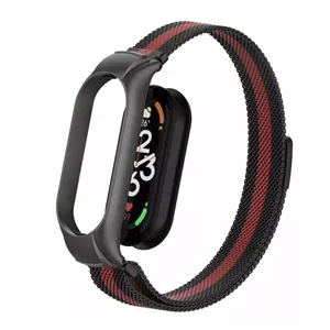 بند گوف مدل Milanese-R مناسب برای ساعت هوشمند شیائومی Mi band 7 به همراه کاور