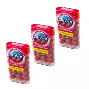 قرص خوشبو کننده دهان سیم سیم مدل توت فرنگی بسته 3 عددی