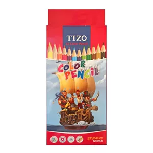 مداد رنگی 12 رنگ تیزو مدل STUDENT