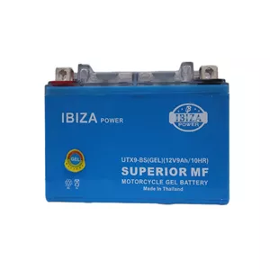 باتری موتورسیکلت ولتاژ 12 ولت  شدت جریان 9 آمپر ایبیزا مدل UTX9-BS(GEL)