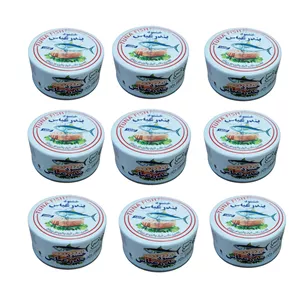 کنسرو ماهی گیدر و هوور خشنود بندرعباس در روغن گیاهی - 180 گرم بسته 9 عددی