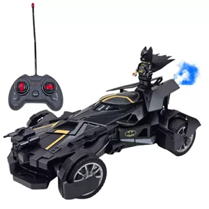 ماشین بازی کنترلی ناب سل مدل بتمن شارژی دودزا چراغدار همراه با فیگور بتمن BATMAN REMOTE CONTROL SPRAY CAR 