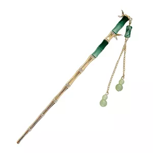 گیره مو زنانه مدل کانزاشی بامبو آویزدار کد brg K4317