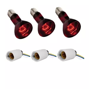 لامپ گرمایشی 40 وات فیلیپس مدل FG3 پایه E14 به همراه سرپیچ  بسته 3 عددی