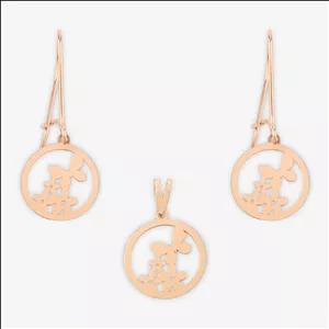 نیم ست طلا 18 عیار زنانه حافا گلد مدل پروانه کد nim05