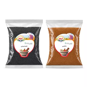 تخم شربتی و خاکشیر ایام - 100 گرم بسته دو عددی