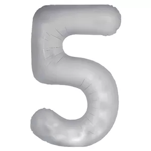 بادکنک فویلی مسترتم طرح عدد 5 مدل نود مات پلاس