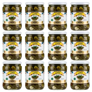 خیارشور سرکه‌ای صالحی - 650 گرم مجموعه 12 عددی
