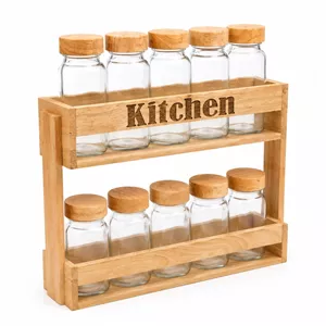 ست جا ادویه 10 پارچه مدل KITCHEN به همراه استند