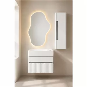ست کابینت روشویی دیواری مدل اندره کلاسیک به همراه باکس آینه 