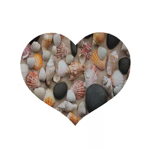  پادری مدل قلب طرح صدف کد 6135 سایز 90x90 سانتی متر 
