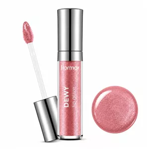 لیپ گلاس براق فلورمار مدل Dewy Glaze شماره 05 رنگ رزگلد 