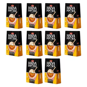 پودر حلوا زعفرانی آماده نفیس - 450 گرم بسته 10 عددی