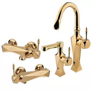 ست شیرآلات سانیا مدل اهرمی الماس مجموعه 4 عددی