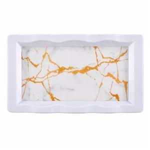 سینی بدون دسته مهروز V-796 مرمر سایز 16×30 سانتی متر