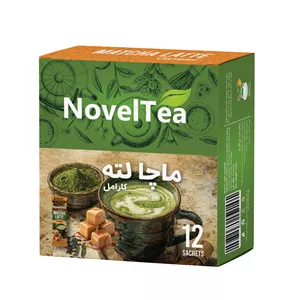 ماچا لته کارامل کم شکر ناولتی - 240 گرم بسته 12 عددی