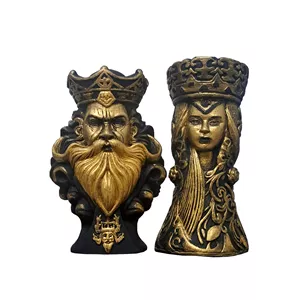 مجسمه سنگی مدل مهره شطرنج مجموعه 2 عددی