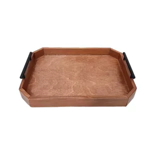 سینی دسته دار طرح ارکیده کد 01 سایز 38*28 سانتی‌متر
