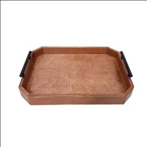 سینی دسته دار طرح ارکیده کد 02 سایز 34*24 سانتی‌متر