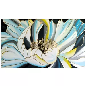 تابلو نقاشی ورق طلا مدل گل عروس کد 885