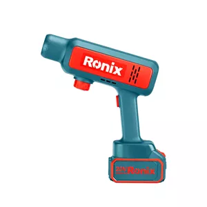 کارواش شارژی 22 بار 80 وات با موتور ذغالی رونیکس مدل 8628 با حداکثر دبی آب 3.5 لیتر بر دقیقه