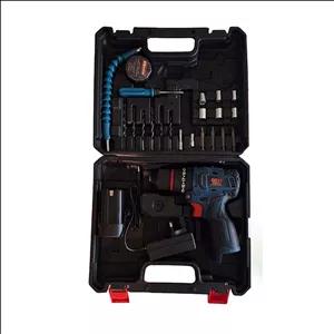 دریل چکشی شارژی سه نظام 10میلیمتری 24 ولت باس مدل BS-24V مجموعه 24 عددی