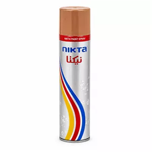 اسپری رنگ قهوه‌ای فندقی براق نیکتا مدل Paint Spray حجم300 میلی‌لیتر